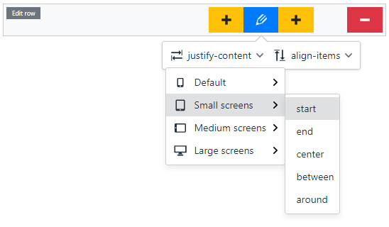 Edit Bootstrap row